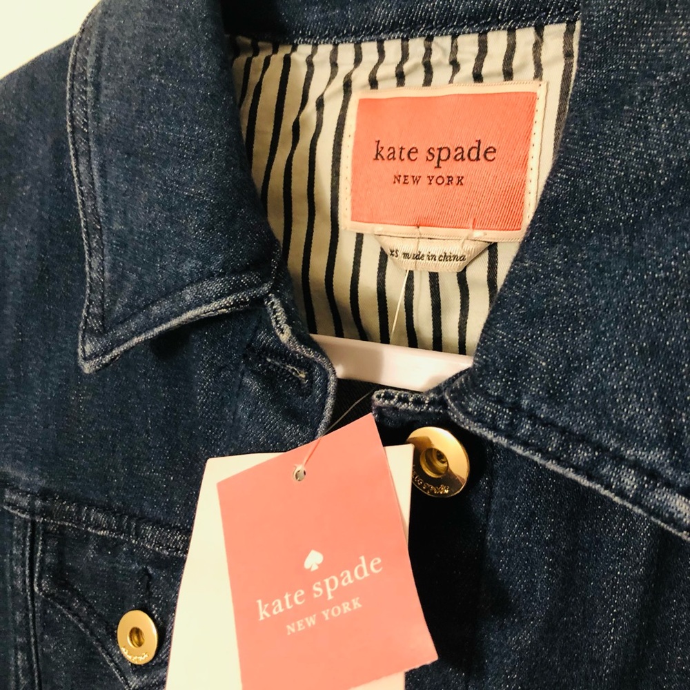 Kate Spade Classic Denim Jacket Indigo XS - Picture 2 of 3